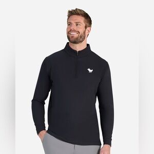 Sold *** Zip Pullover Long Sleeve Black Logo Golf Size Large